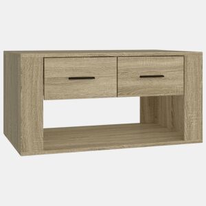 Mesa de Centro, Mesa baixa, 80x50x40 cm derivados madeira carvalho sonoma