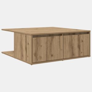 Mesa de Centro, Mesa baixa, com gaveta carvalho artisiano 80 x 80 x 31 cm