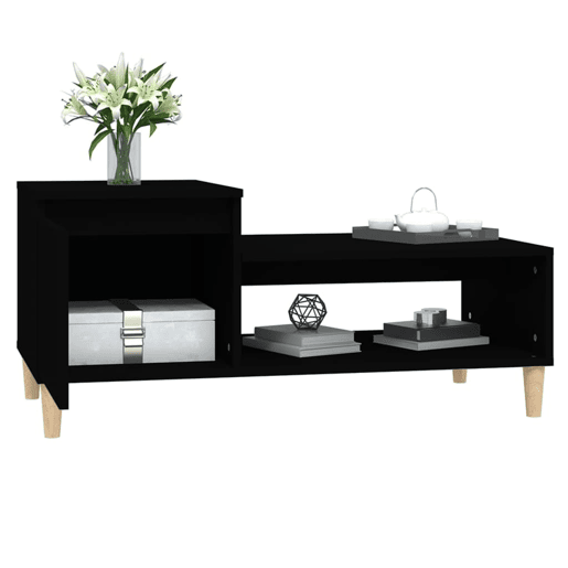 Mesa de Centro, Mesa baixa, 100x50x45 cm derivados de madeira preto