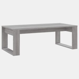 Mesa de Centro, Mesa baixa, 102x50x35 cm derivados madeira cinzento sonoma