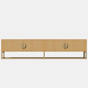 Móvel de TV 180 cm - Moderno, 4 portas, com puxadores arredondados - Madeira