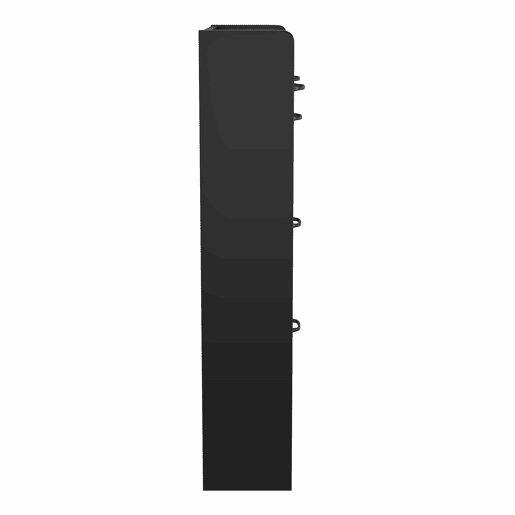 Sapateira 80x23,5x131 cm - Com 3 portas e 2 gavetas, madeira, para entrada e sala - BrancoPreto