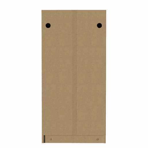 Sapateira 54x25x115 cm - 3 portas batentes, design rattan vintage - madeira