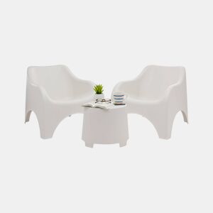Conjunto de sala de estar externa 2 lugares em plástico