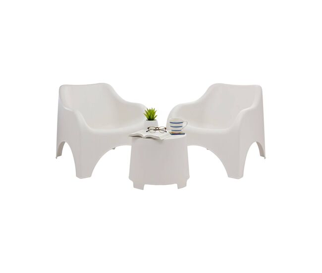 Set de jardín para 2 personas en plástico