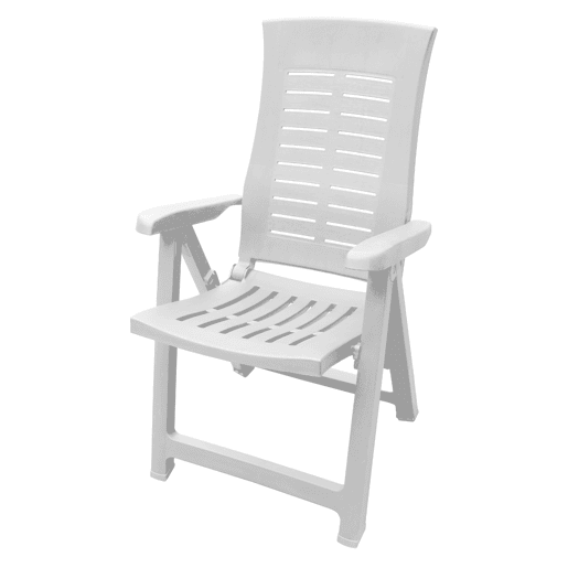 Cadeira de exterior de plástico branco Cadeira de exterior de plástico branco