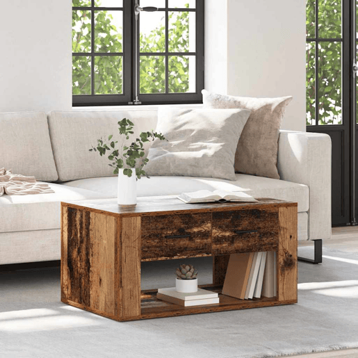Mesa de Centro, Mesa baixa, com gaveta Madeira Antiga 80 x 50 x 40 cm