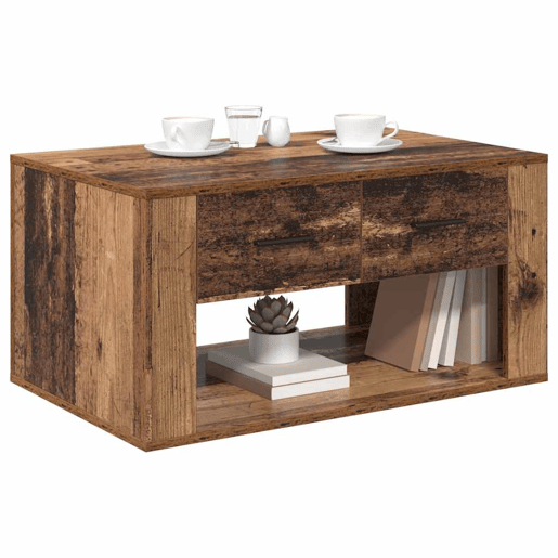Mesa de Centro, Mesa baixa, com gaveta Madeira Antiga 80 x 50 x 40 cm