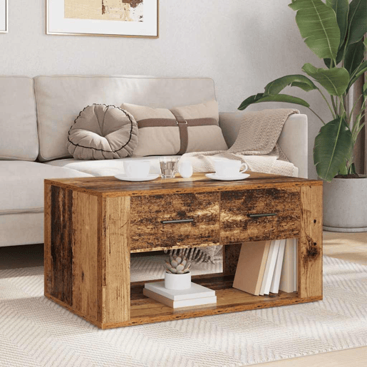 Mesa de Centro, Mesa baixa, com gaveta Madeira Antiga 80 x 50 x 40 cm
