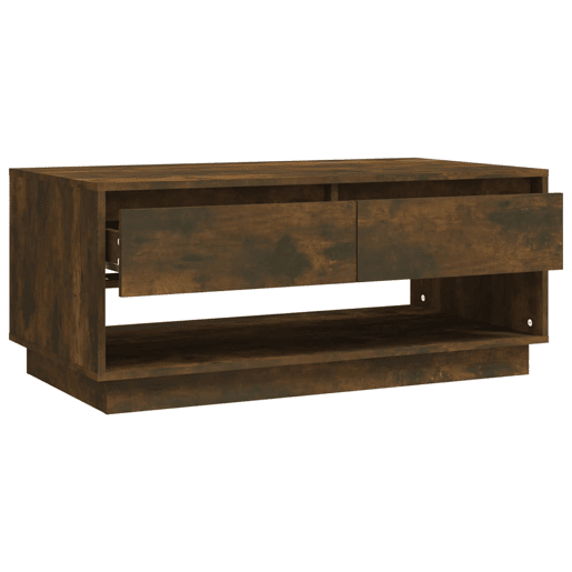 Mesa de Centro, Mesa baixa, 102,5x55x44 cm derivados madeira carvalho fumado
