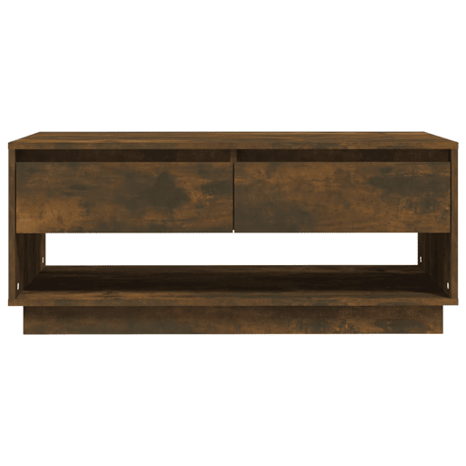 Mesa de Centro, Mesa baixa, 102,5x55x44 cm derivados madeira carvalho fumado