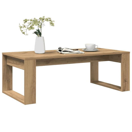 Mesa de Centro, Mesa baixa, 102x50x35 cm deriv. madeira carvalho artisiano
