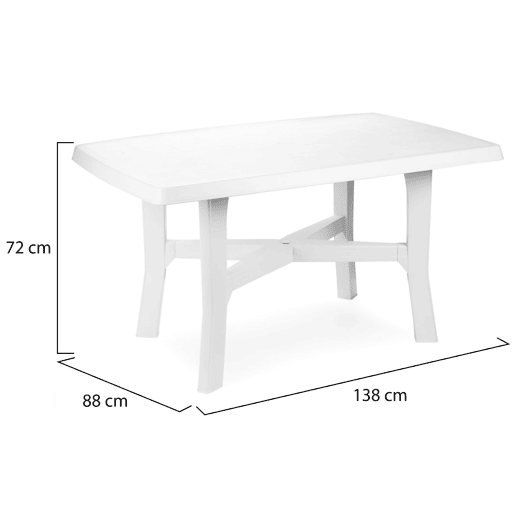 Mesa de Exterior 6 Lugares em Plástico Mesa de Exterior 6 Lugares em Plástico