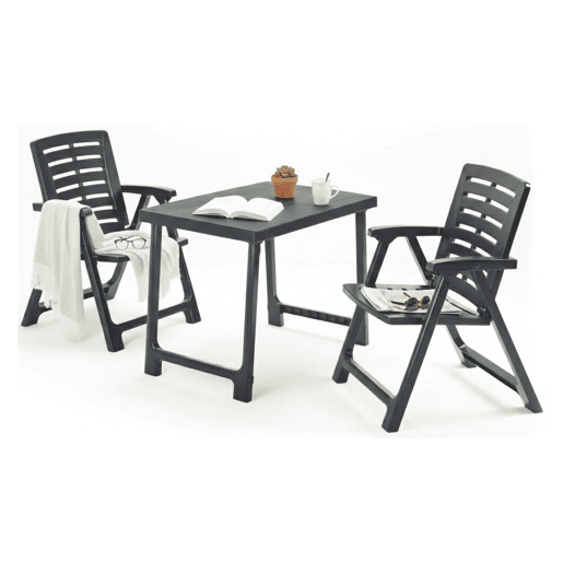 Conjunto de estar de exterior 2 lugares em plástico Conjunto de estar de exterior 2 lugares em plástico