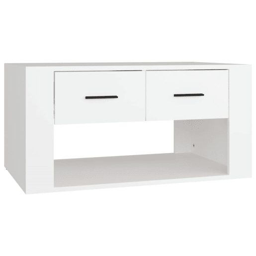 Mesa de Centro, Mesa baixa, 80x50x40 cm derivados de madeira branco