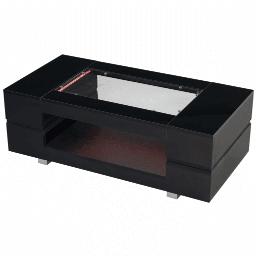 Mesa de centro LED - Tamanho padrão - Com controlo por aplicação Bluetooth, design sofisticado, para festas, escritórios, sala de estar - Preto Mesa de centro LED - Tamanho padrão - Com controlo por aplicação Bluetooth, design sofisticado, para festas, escritórios, sala de estar - Preto