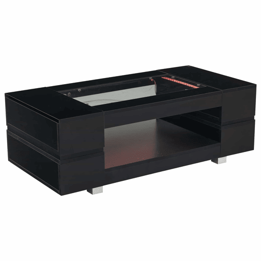 Mesa de centro LED - Tamanho padrão - Com controlo por aplicação Bluetooth, design sofisticado, para festas, escritórios, sala de estar - Preto Mesa de centro LED - Tamanho padrão - Com controlo por aplicação Bluetooth, design sofisticado, para festas, escritórios, sala de estar - Preto