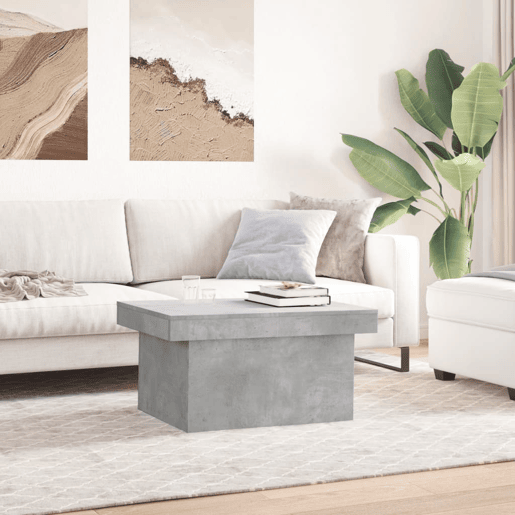 Mesa de Centro, Mesa baixa, 100x55x40 derivados de madeira cinzento cimento