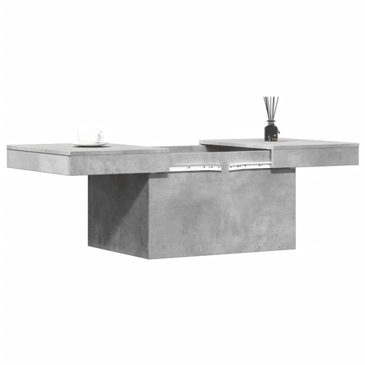 Mesa de Centro, Mesa baixa, 100x55x40 derivados de madeira cinzento cimento