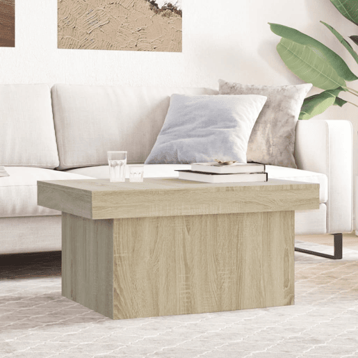 Mesa de Centro, Mesa baixa, 100x55x40 derivados de madeira carvalho sonoma