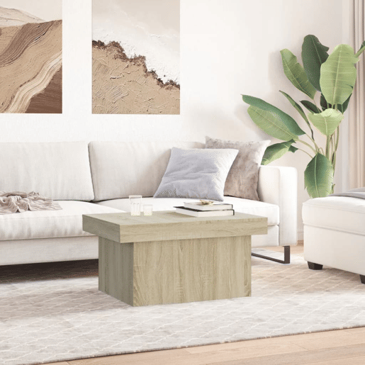 Mesa de Centro, Mesa baixa, 100x55x40 derivados de madeira carvalho sonoma