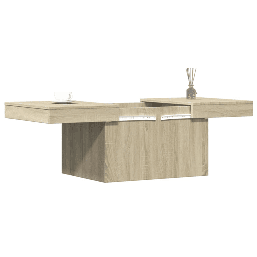 Mesa de Centro, Mesa baixa, 100x55x40 derivados de madeira carvalho sonoma