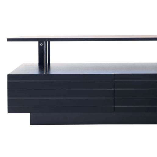 Mesa de centro LED - Características de armazenamento - Preto