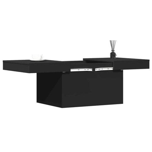 Mesa de Centro, Mesa baixa, 80x55x40 cm derivados de madeira preto
