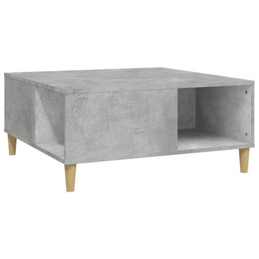 Mesa de Centro, Mesa baixa, 80x80x36,5 cm derivados madeira cinzento cimento