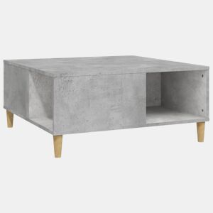 Mesa de Centro, Mesa baixa, 80x80x36,5 cm derivados madeira cinzento cimento