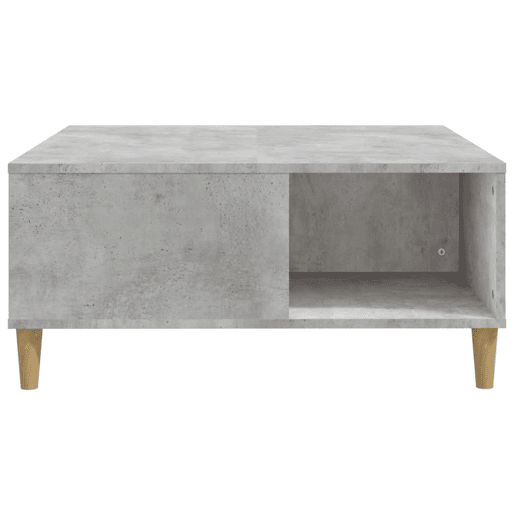 Mesa de Centro, Mesa baixa, 80x80x36,5 cm derivados madeira cinzento cimento