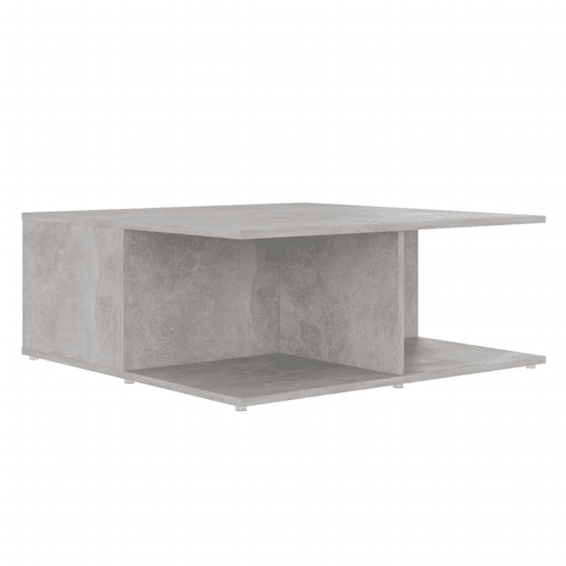 Mesa de Centro, Mesa baixa, 80x80x31 cm contraplacado cinzento cimento