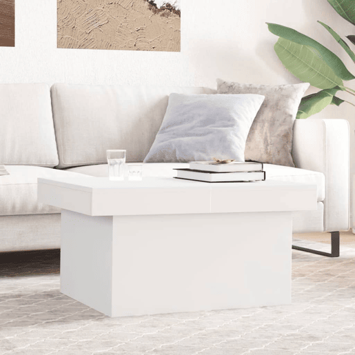 Mesa de Centro, Mesa baixa, 100x55x40 cm derivados de madeira branco