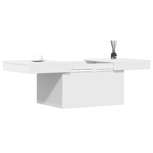 Mesa de Centro, Mesa baixa, 100x55x40 cm derivados de madeira branco