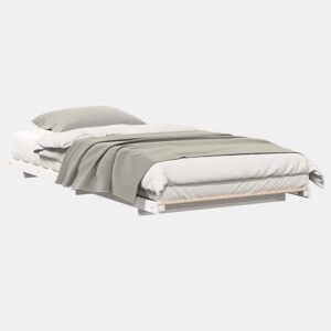 Estrutura de cama de chão simples e minimalista - Branco 90 x 220 cm