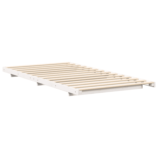 Estrutura de cama de chão simples e minimalista - Branco 90 x 220 cm