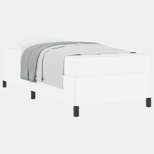 Estrutura de cama de solteiro para adultos com colchão Branco 90 x 200 cm tecido