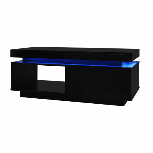 Mesa de centro moderna 100x50x40,3 cm - Mesa elegante com gaveta e capacidade de carga de 50 kg - Branco