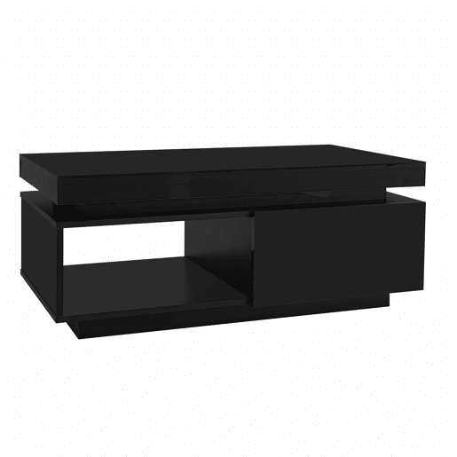 Mesa de centro moderna 100x50x40,3 cm - Mesa elegante com gaveta e capacidade de carga de 50 kg - Branco