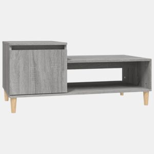 Mesa de Centro, Mesa baixa, 100x50x45 cm derivados madeira cinzento sonoma