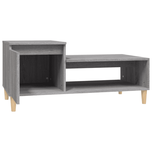 Mesa de Centro, Mesa baixa, 100x50x45 cm derivados madeira cinzento sonoma