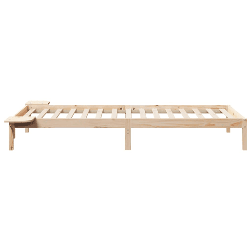 Estrutura de cama de solteiro para adultos com Mesas Laterais Natural 90 x 220 cm