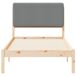 Estructura de cama simple para adultos 80x195 Estructura de cama simple para adultos 80x195 Blanco/ Gris Claro