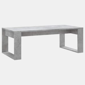 Mesa de Centro, Mesa baixa, 102x50x35 cm derivados madeira cinzento cimento