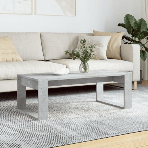 Mesa de Centro, Mesa baixa, 102x50x35 cm derivados madeira cinzento cimento Mesa de Centro, Mesa baixa, 102x50x35 cm derivados madeira cinzento cimento
