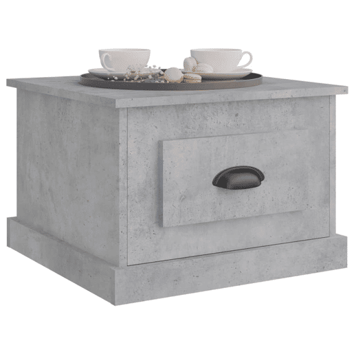 Mesa de Centro, Mesa baixa, 50x50x35 cm derivados de madeira cinzento sonoma