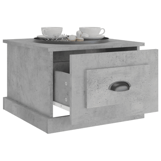 Mesa de Centro, Mesa baixa, 50x50x35 cm derivados de madeira cinzento sonoma