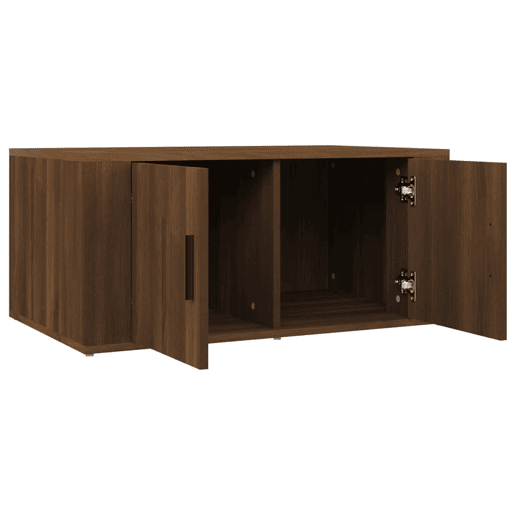 Mesa de Centro, Mesa baixa, 80x50x36 cm derivados de madeira carvalho castanho