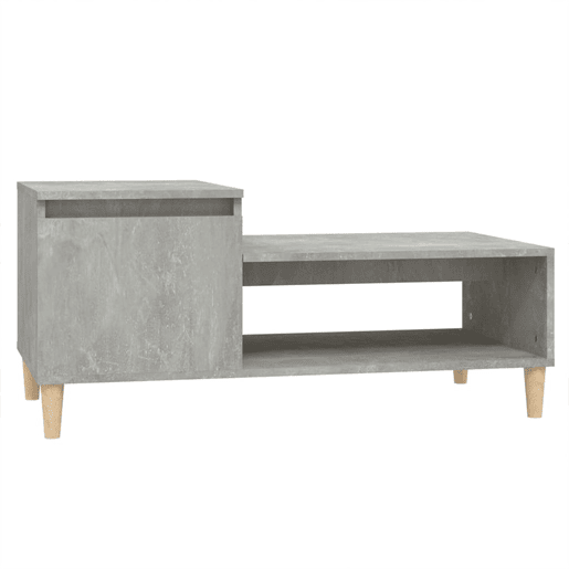 Mesa de Centro, Mesa baixa, 100x50x45 cm derivados madeira cinzento cimento