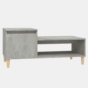 Mesa de Centro, Mesa baixa, 100x50x45 cm derivados madeira cinzento cimento